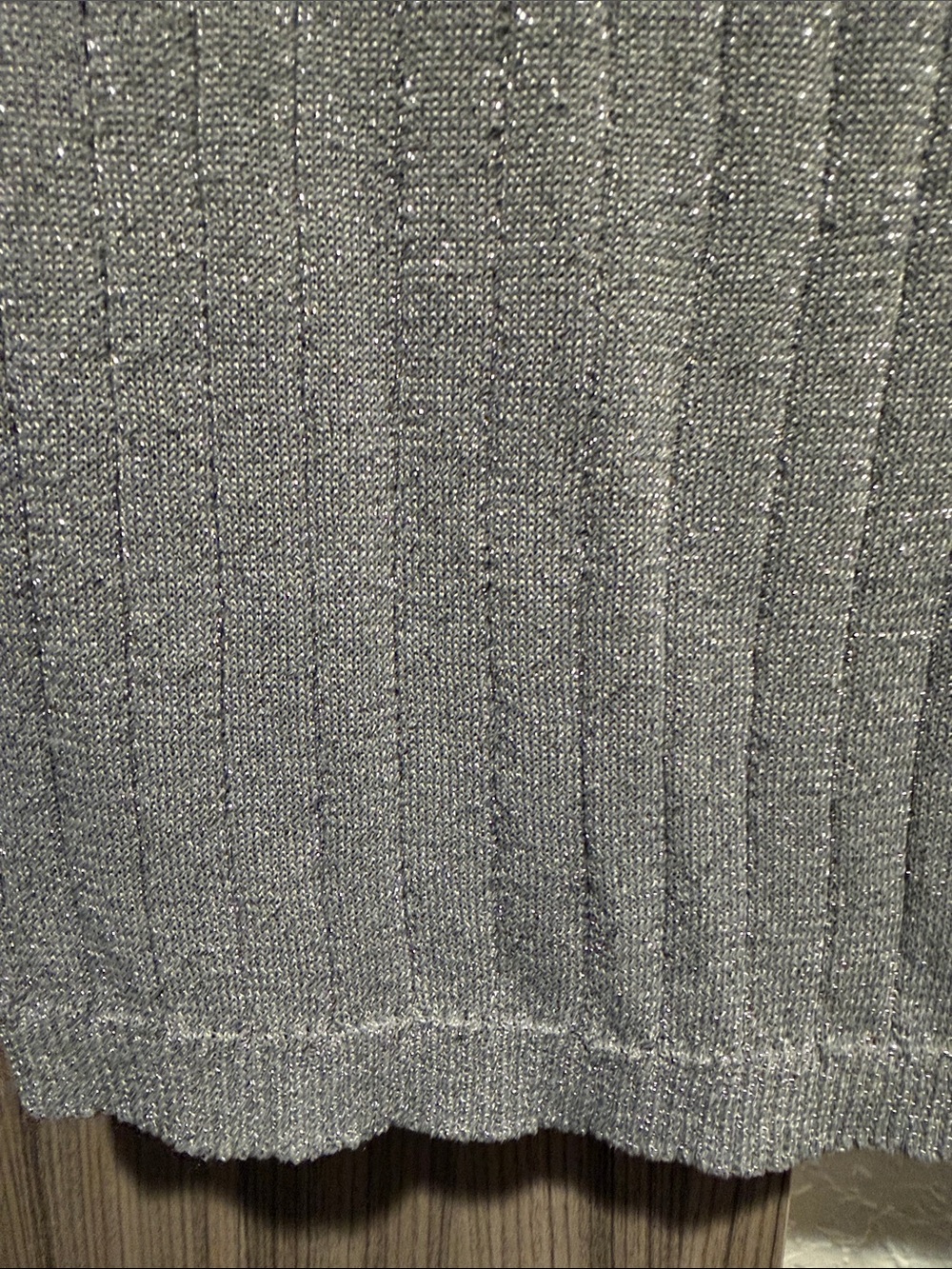 Zara Silver Ribbed Metallic Tank - Picture 5 of 6